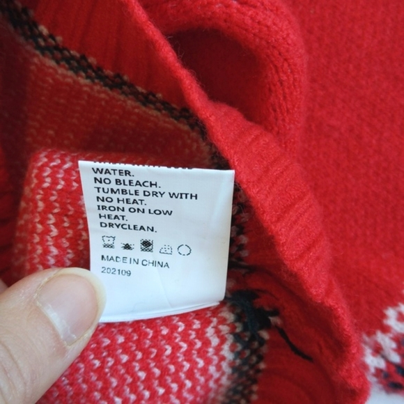 pat pat red reindeer 100% viscose comfy crewneck knit sweater 3T toddler unisex - Picture 7 of 9